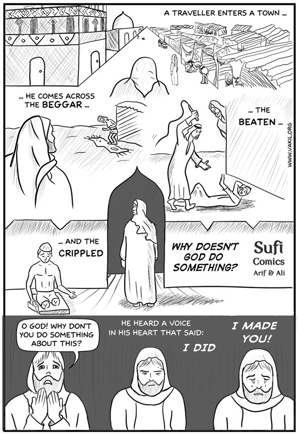 Sufi Comics - Why doesnt God do something Sufi Comics - Why doesnt God do something