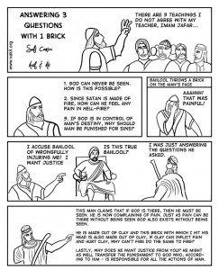 Sufi Comics: Answering 3 questions with 1 brick